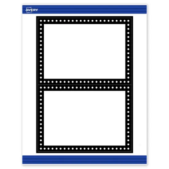 Avery 5" x 7" Cards, Black and White Polka Dots, 20 ct image {9}