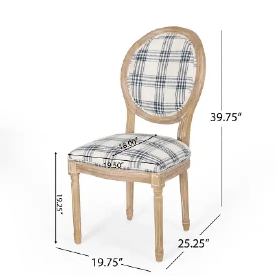 Set of 4 Phinnaeus French Country Fabric Dining Chairs - Christopher Knight Home image {11}