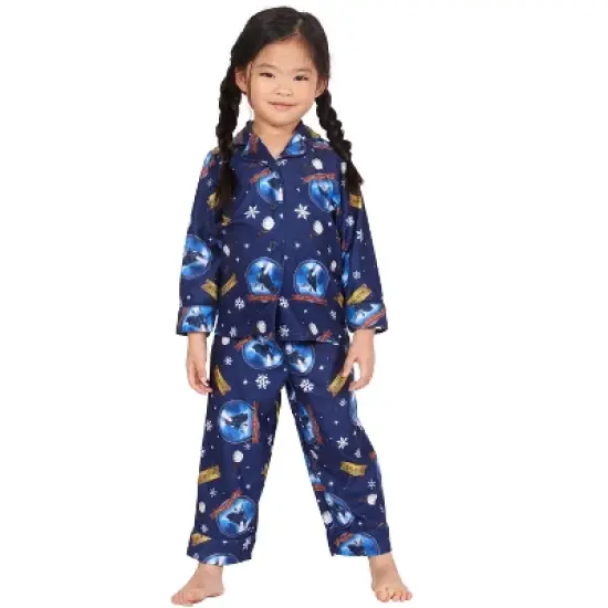 The Polar Express Toddler Believe Button-Front Coat And Pants Pajama Set image {1}