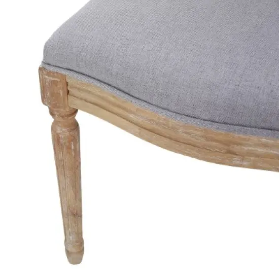 Set of 4 Phinnaeus French Country Fabric Dining Chairs Light Gray/Natural - Christopher Knight Home image {9}