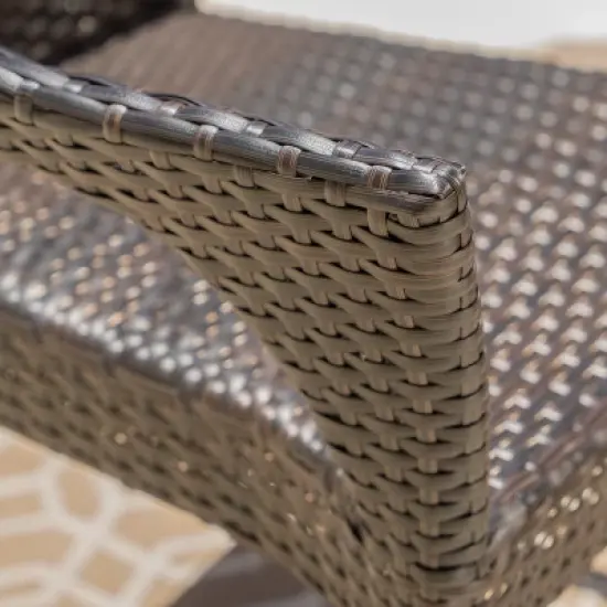 Mirage 4pk Wicker Stacking Chairs - Brown - Christopher Knight Home image {2}