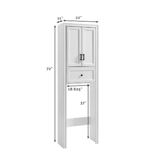 Tara Space Saver Cabinet Over The Toilet Etagere White - Crosley image {5}