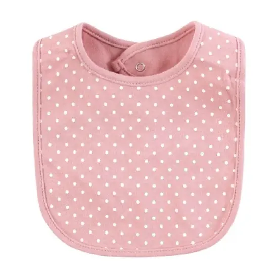 Hudson Baby Infant Girl Cotton Bibs, Soft Painted Floral, One Size image {3}