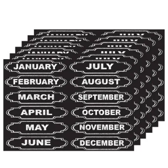 Ashley Productions&reg; Die-Cut Magnets, Chalkboard Calendar Months, 12 Per Pack, 6 Packs image {2}