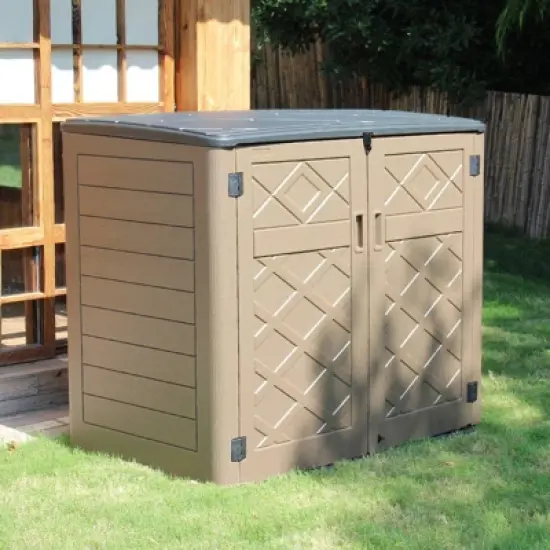 WELLFOR 275 gal Storage Deck Box Brown image {1}