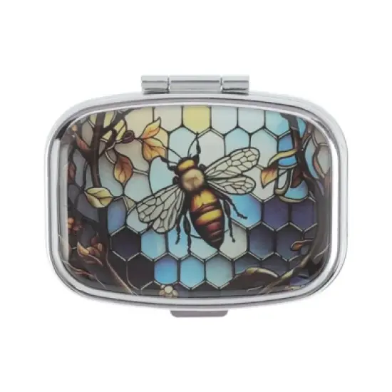 Unique Bargains 2 Compartments Square Pill Case 1 Pc image {6}