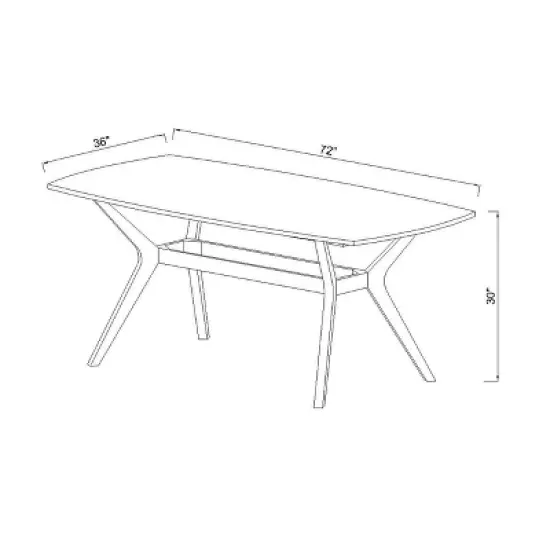 72" Emmond Mid-Century Modern Dining Table White/Brown - Threshold&trade; image {5}