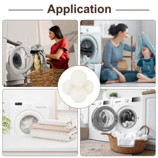Unique Bargains Reducing Clothing Static and Wrinkles Wool Dryer Balls image {4}