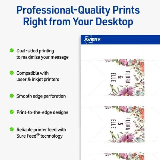 Avery Banner Flag Tags, 1-1/2" x 2-1/3", Matte White, 150 Total image {1}