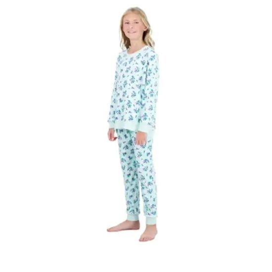 Sleep On It Girls 2-Piece Velour Pajama Set - Floral image {2}