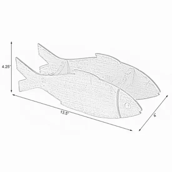 Vintiquewise Wooden Fish Shaped Vintage Decorative Single Bottle Wine Holder image {5}