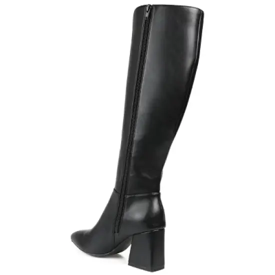 Journee Collection Womens Landree Tru Comfort Foam Wide Calf Block Heel Knee High Boots image {6}