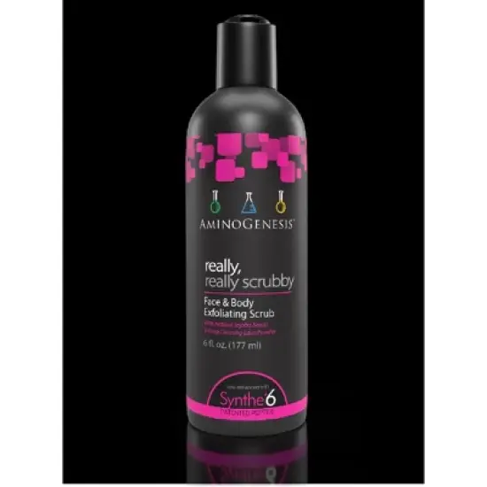AminoGenesis Really, Really Scrubby Face & Body Exfoliating Scrub | Smoothest and Brightest Skin | Natural Exfoliation - (6 oz) image {1}