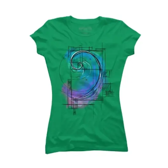 Junior's Design By Humans Fibonacci By timea T-Shirt image {9}