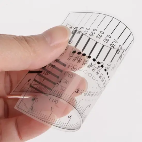Unique Bargains High Precision SEC Size Estimation Chart Flaw Detection Rulers image {5}