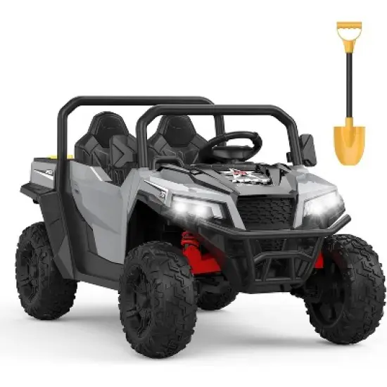 24V Ride On Car with Remote Control, Electric Dump Bed and Extra Shovel image {10}