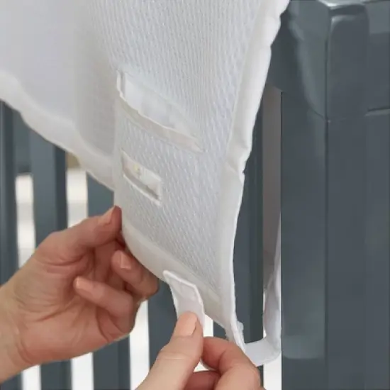 BreathableBaby Classic Breathable Mesh RailGuard Crib Rail Cover - Long Side image {2}