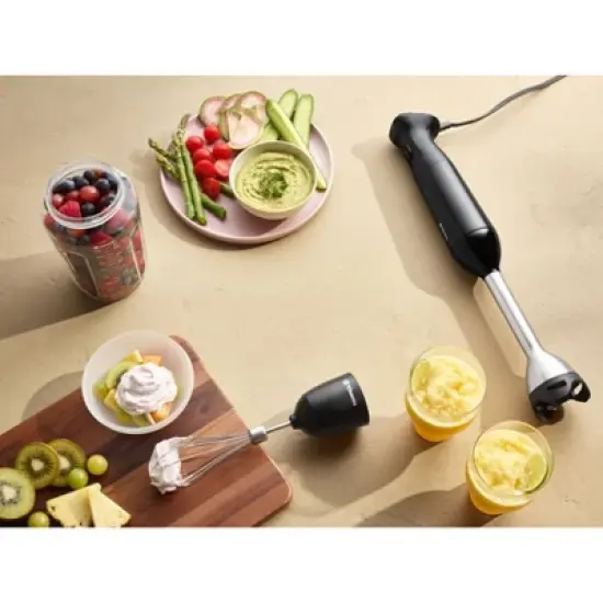 Vitamix 2-Speed Hand Immersion Blender Bundle with Whisk and Jar Black: Stainless Steel, 350W, Hand Held, Food Processor image {8}