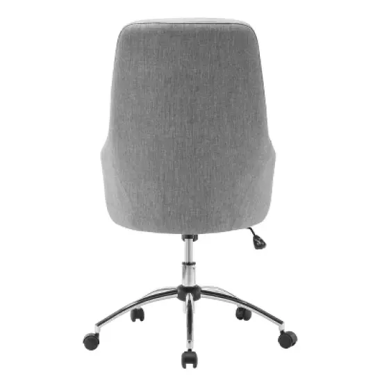 Comfy Height Adjustable Rolling Office Desk Chair- Gray- Techni Mobili image {3}
