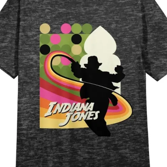 Indiana Jones And The Dial Of Destiny Indy Whip Crew Neck Short Sleeve Charcoal Heather Women's Night Shirt image {1}