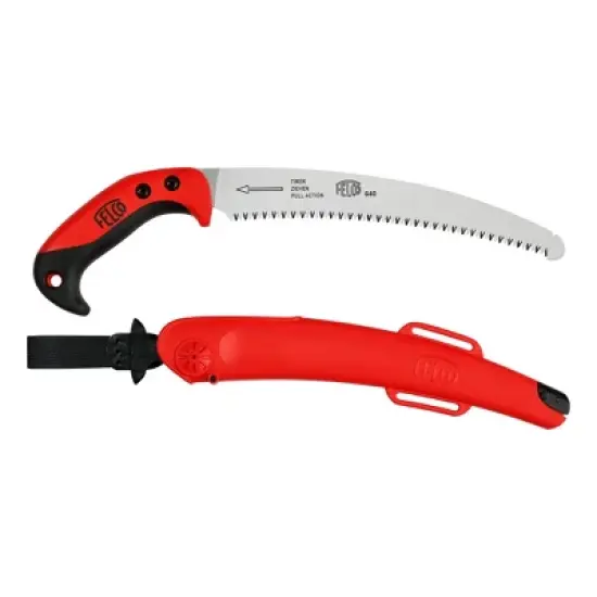 FELCO 640, 10.6in. Impulse Hardened Curved Fixed Blade Pull-Stroke Saw, Locking Sheath Included with Leg Strap image {4}