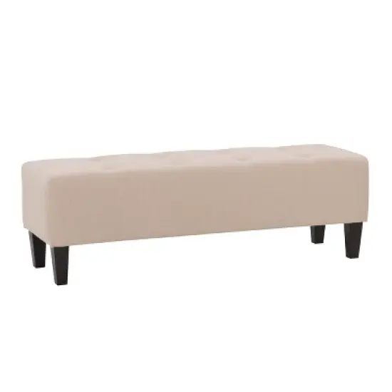 Rosewell Button Tufted Fabric Accent Bench - CorLiving image {9}