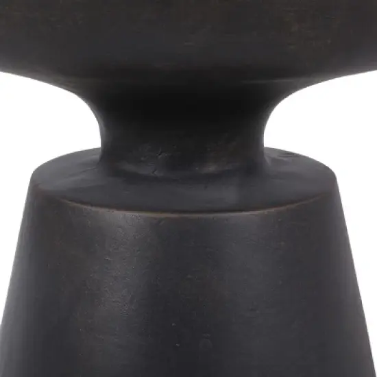 Kumasinova 20.5" One-Of-A Kind Modern Outdoor Side Table,Patio End Table Accent Side Table for Porch,Garden&Living Room,Versatile Decor Piece,Black image {2}