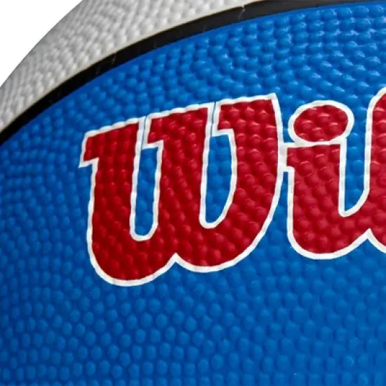 Wilson NCAA Mini Basketball RWB: Composite Shell, Butyl Bladder image {2}