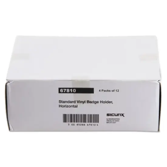 SICURIX SICURIX Badge Holder, Horizontal, 2.13 x 3.38, Clear, 12/Pack image {5}