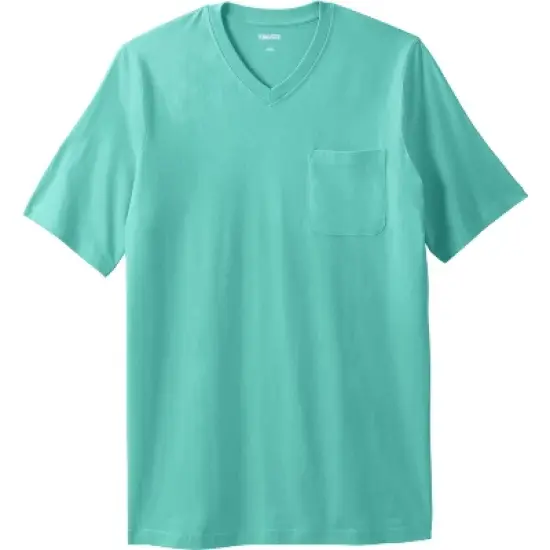 KingSize Men's Big & Tall Shrink-Less&trade; Lightweight Longer-Length V-neck T-shirt image {8}