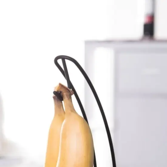 Basicwise Wire Metal Fruit Basket Holder with Banana Hanger image {4}