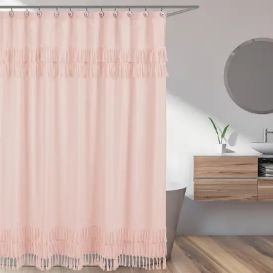 Sweet Jojo Designs Shower Curtain 72in.x72in. Bohemian Pink image {1}