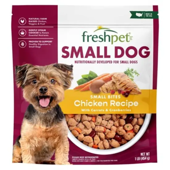 Freshpet Select Grain Free Small Wet Dog Chicken and Vegetable Recipe Refrigerated Wet Dog Food - 1lb image {4}