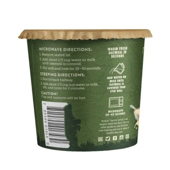 Kodiak Cakes Protein-Packed Single-Serve Oatmeal Cup Maple & Brown Sugar - 2.12oz image {3}