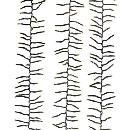 Kurt Adler 480-Light 16-Foot Connectable Warm White LED Cluster Garland image {3}