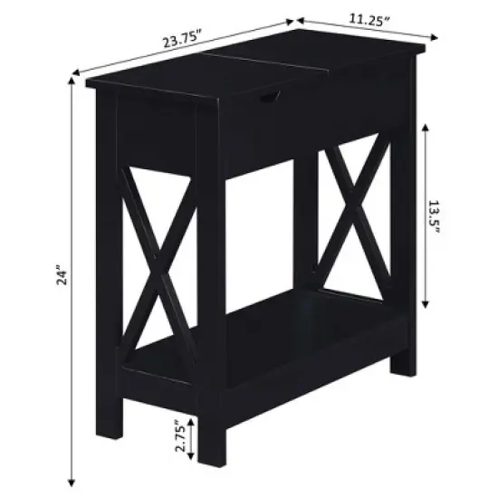Oxford Flip Top End Table with Charging Station - Breighton Home image {7}