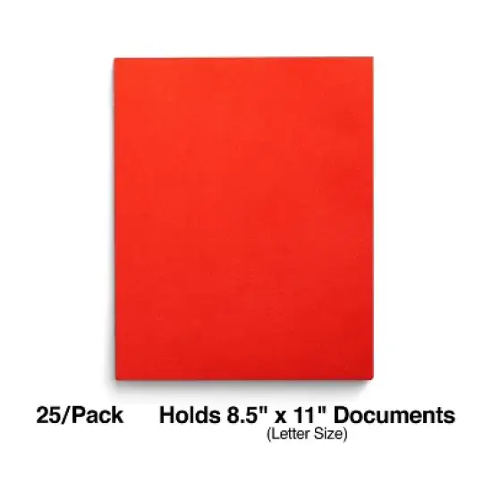 Staples School Grade 2 Pocket Folder with Fasteners Orange 25/BX 27543-CC image {1}