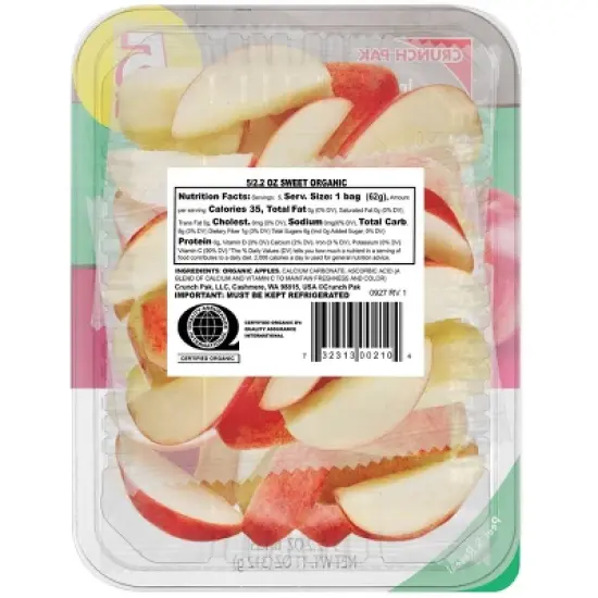 Crunch Pak Organic Sweet Apple Slices - 11oz/5ct image {1}