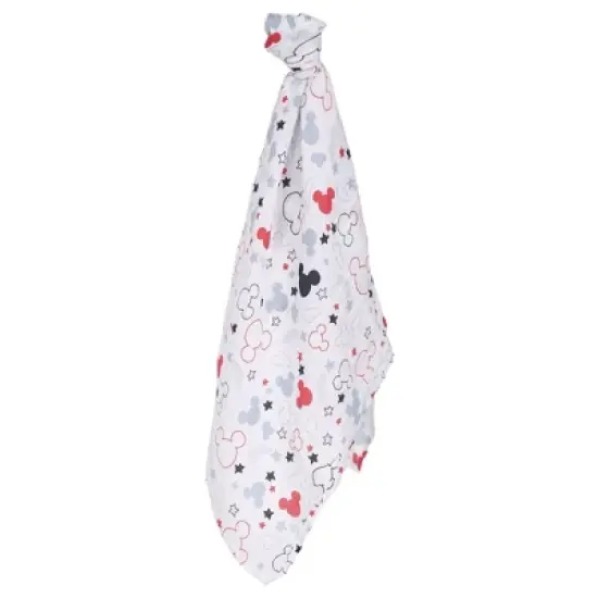 Lambs & Ivy Mickey Mouse Swaddle Blanket & Plush Infant Gift Set - 2pk image {3}