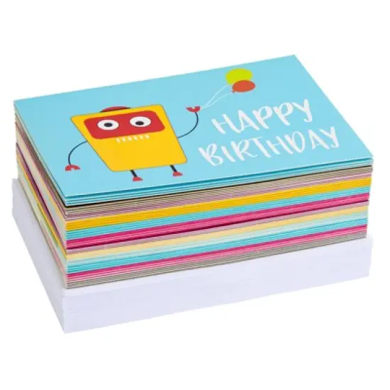 Best Paper Greetings 48 Pack Assorted Kids Birthday Cards Bulk with Envelopes in Unicorn, Flamingo, Monster, and Fox Designs, 4 x 6 In image {6}