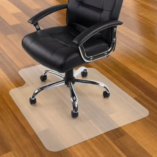 Mount-It! Clear Desk Chair Mat for Hardwood Floor image {1}