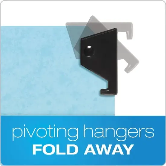 Pendaflex Hanging Classification Folders with Dividers, Legal Size, 2 Dividers, 2/5-Cut Exterior Tabs, Blue image {1}