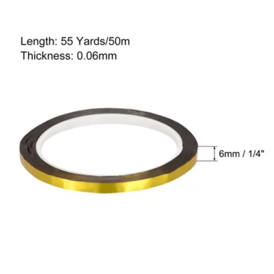 Unique Bargains Self-Adhesive Gap Sealing Metalized Tape for Detailing Accent Wall 3 Pcs image {1}