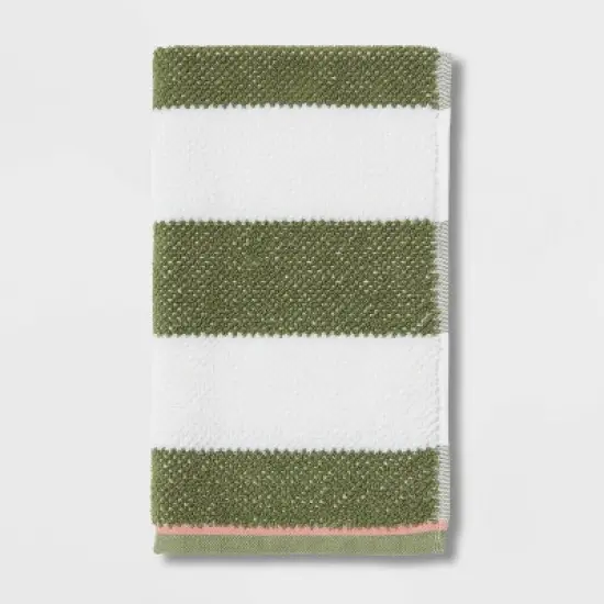 Striped Kids&rsquo; Towel Green with SILVADUR&trade; Antimicrobial Technology Green - Pillowfort&trade; image {4}