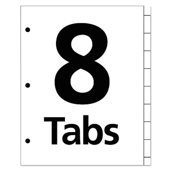 Avery Index Maker Print & Apply Clear Label Sheet Protector Dividers 8-Tab Letter 75501 image {4}