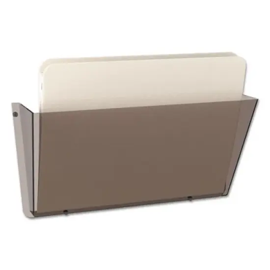 deflecto Unbreakable DocuPocket Wall File, Letter Size, 14.5" x 3" x 6.5", Smoke image {3}