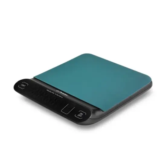 Polder 22lb Dry Kitchen Digital Scale and Silicone Cover Aqua image {1}