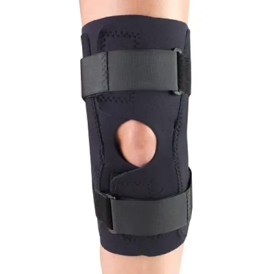OTC Knee Stabilizer Wrap, Hinged Bars, Neoprene, Black image {6}