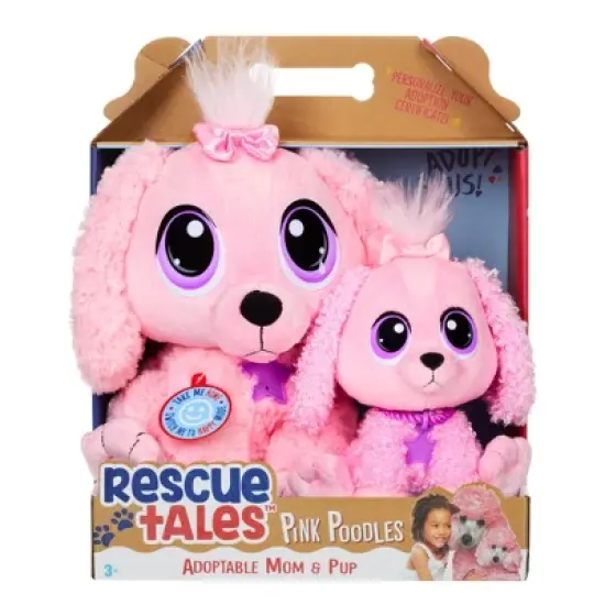 Rescue Tales Adoptable Mom & Pup  - Pink Poodle image {4}