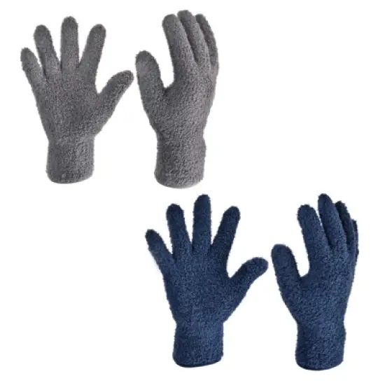 Unique Bargains Dusting Cleaning Gloves Microfiber Mittens for Plant Blinds Lamp Window image {3}